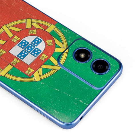 Portugal Flag Distressed Moto G Play 4G (2024) Skin